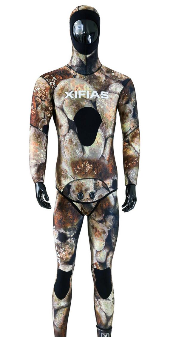 Brown Wetsuit CAMO 5mm with Lining - SCUB06