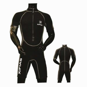 Black Wetsuit MONOSHORTS NEOPRENE 3mm with Front Zipper - SCUB10