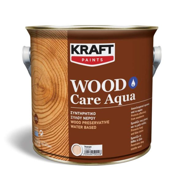 Colorless Preservative Wood Care Aqua 0.75L - KRAFT Paints - WO02